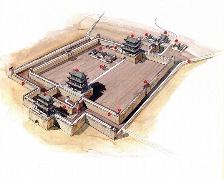 穿墻透壁，手繪中國古代經(jīng)典古建筑