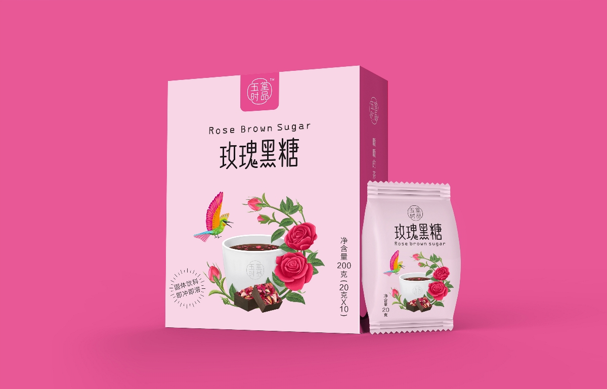 創(chuàng)意極簡黑糖茶包裝設計