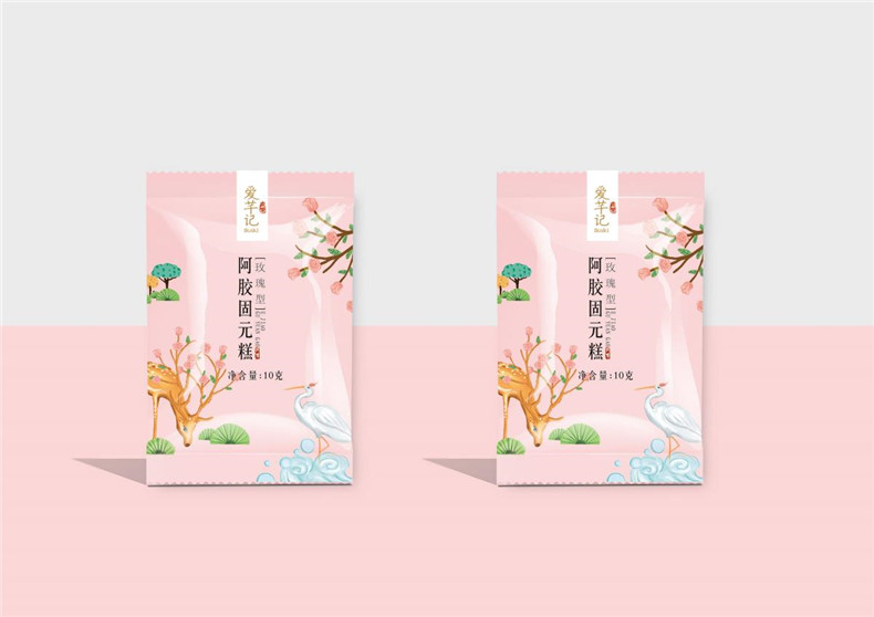 阿膠糕紅糖食品包裝水墨風(fēng)設(shè)計(jì)