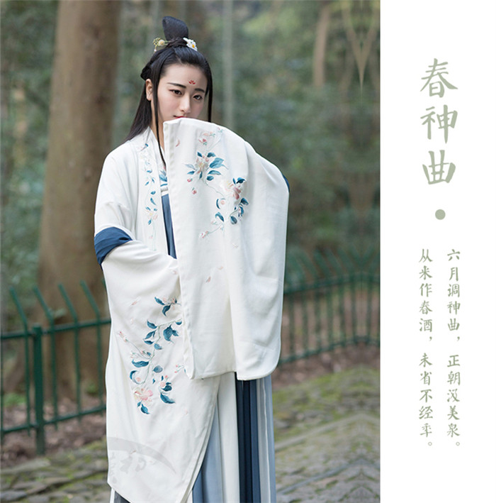 中國(guó)風(fēng)傳統(tǒng)漢服女裝大袖衫繡花上衣