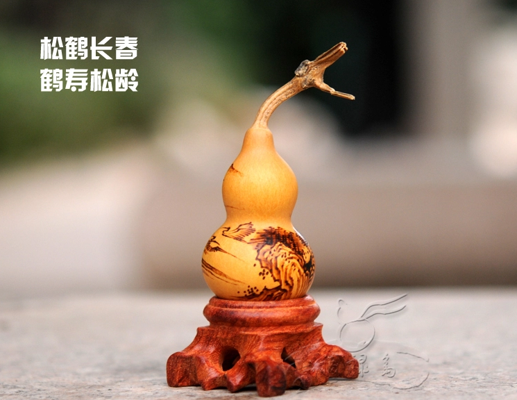 中國風(fēng)古典山水手工烙畫葫蘆工藝品