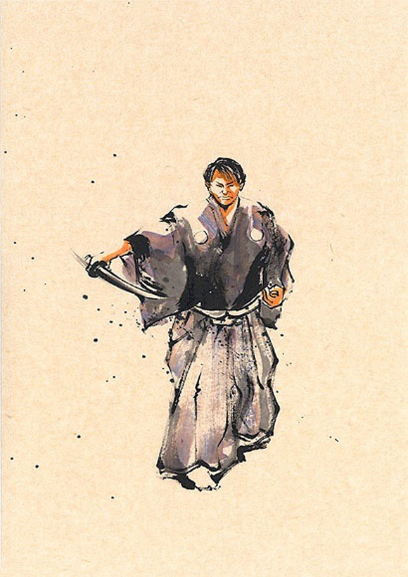 日本勝亦勇水墨功夫中華武術(shù)插畫(三)