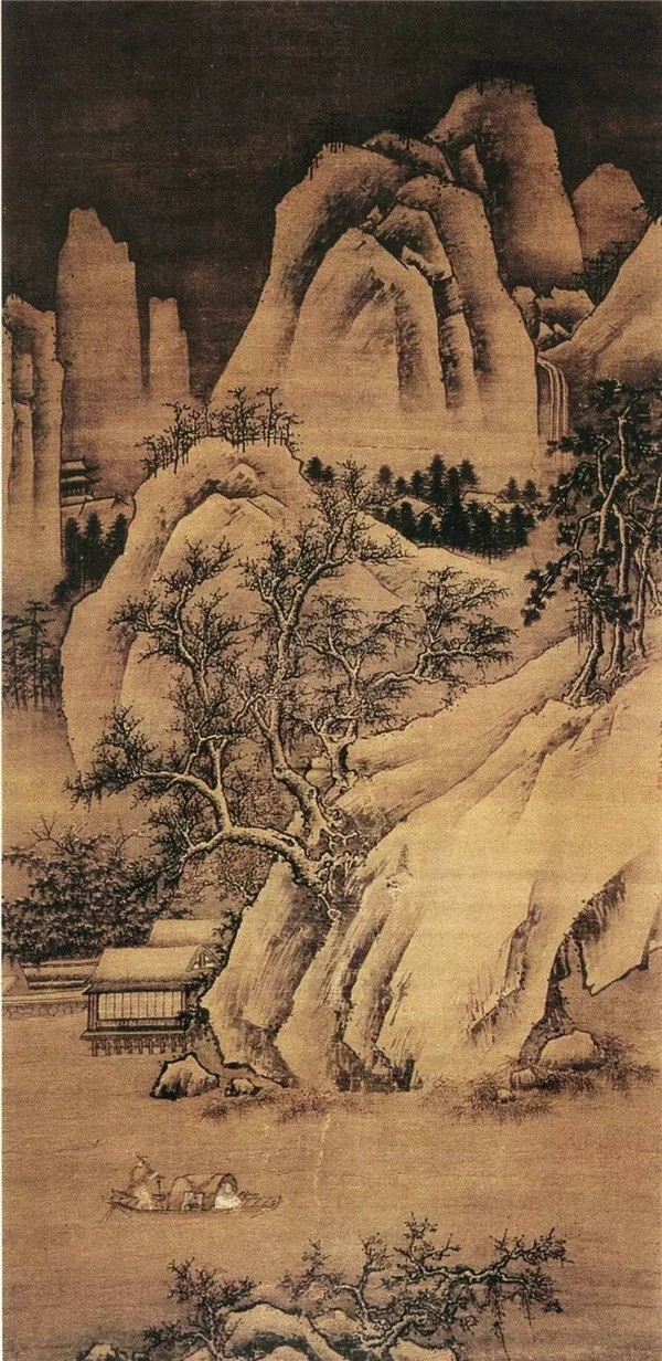 明代古典國(guó)畫(huà)雪景山水