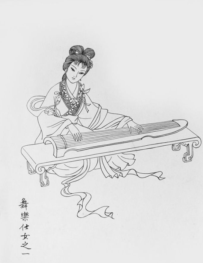 27幅白描仕女圖：一筆一畫勾勒出仕女美