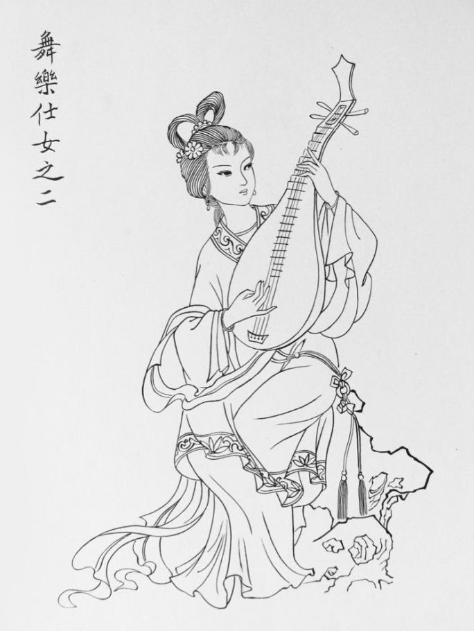 27幅白描仕女圖：一筆一畫勾勒出仕女美