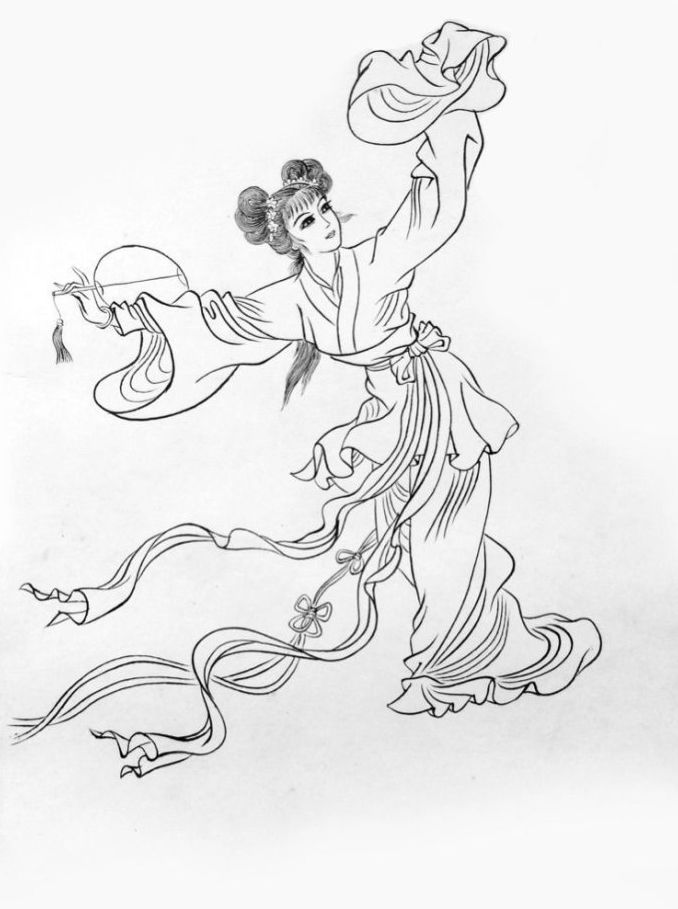 27幅白描仕女圖：一筆一畫勾勒出仕女美