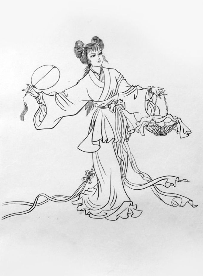 27幅白描仕女圖：一筆一畫勾勒出仕女美