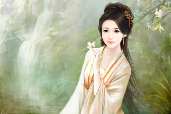 淡雅溫婉的古風(fēng)美女插畫(huà)欣賞